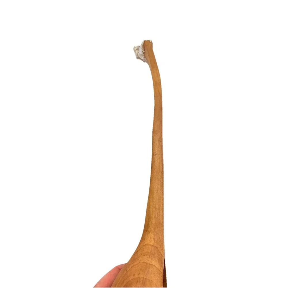 Hand Carved Hickory Ladle Pour Spout Primitive Farmhouse Kitchen Heritageware